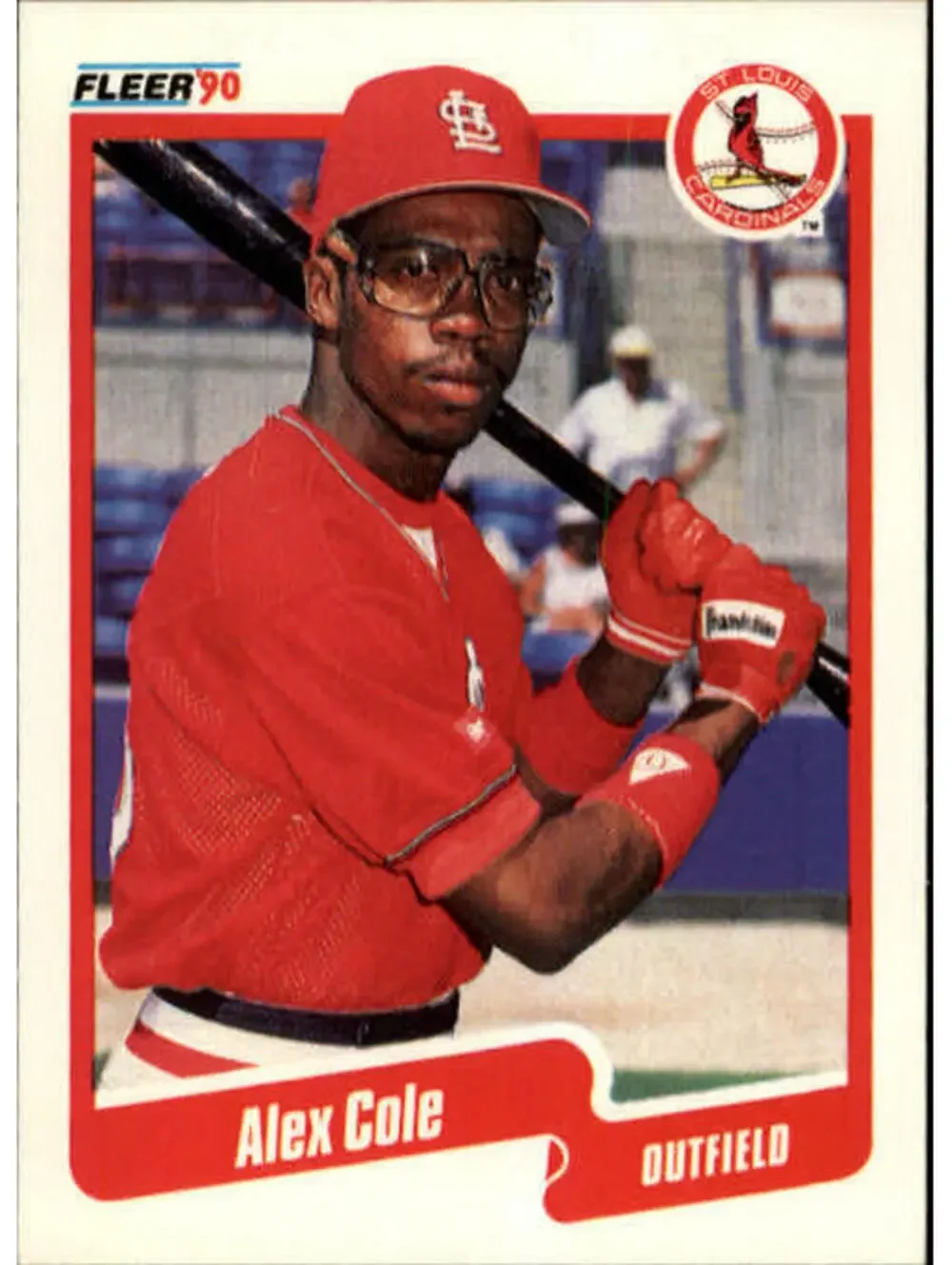 1990 Alex Cole RC Fleer Baseball Card #244